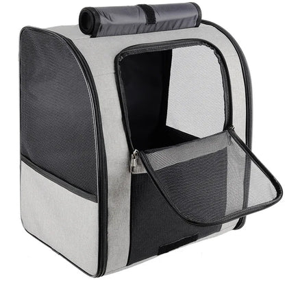 Pet Cat Backpacks Breathable Outdoor Cat Carrier Shoulder Bag for Small Dogs Cats Portable Travel Folding Backpack Pet Supplies