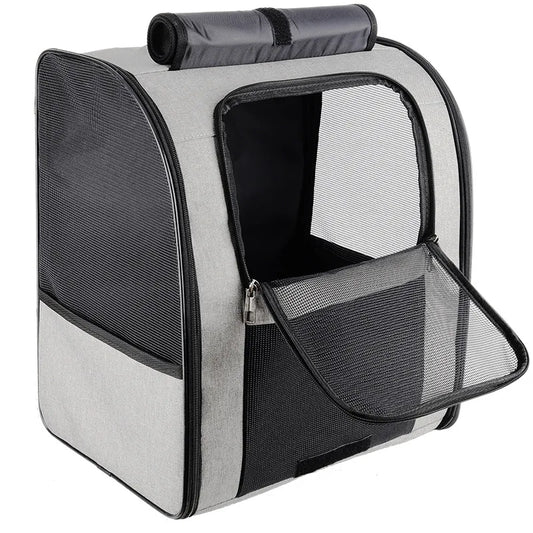Pet Cat Backpacks Breathable Outdoor Cat Carrier Shoulder Bag for Small Dogs Cats Portable Travel Folding Backpack Pet Supplies